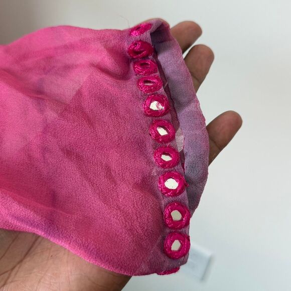 Victoria’s Secret Sheer Pink and Teal ombre Cover Up / Robe Size S/M - Picture 4 of 8